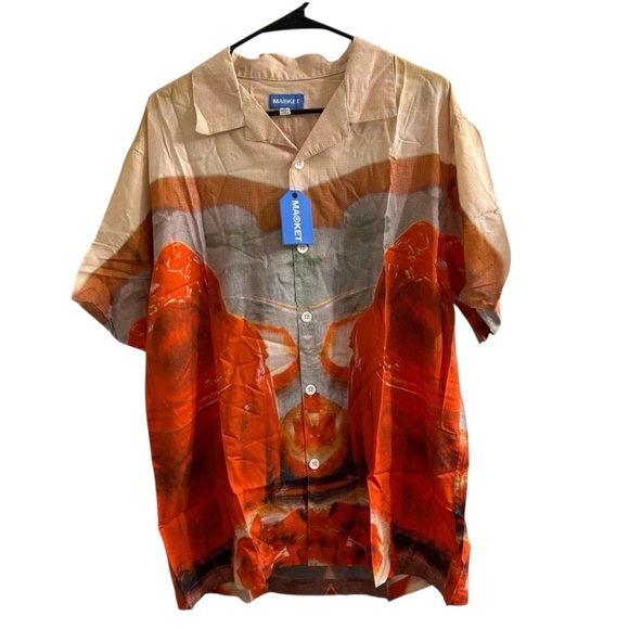 Market Men’s Entertainment SS button down Size Medium - Picture 2 of 3